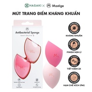 Bộ 2 Mút Trang Điểm Mastige Nhiều Màu Antibacterial Sponge Hasaki Sản Phẩm Chính Hãng