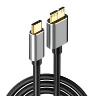 CONISTON 0.5/1/1.5/2M USB 3.0คอมพิวเตอร์ Quick Charging Quick Transmission Disk Cable USB C 3.0 Adapter External Hard Drive Type C To Micro B Cable Cable Connector Disk Data Cable Fast Data Sync Cord