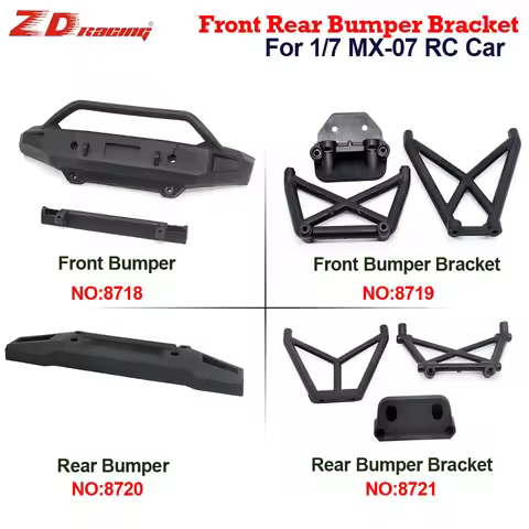 ZD Racing MX-07 MX07 1/7 RC Car Front Rear Bumper/Bumper Bracket Original Replace Accessories Parts 
