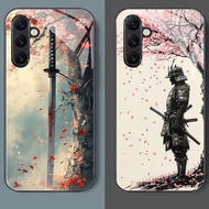 Japan Samurai Oni 05 Glass Phone Case For Samsung Galaxy A55 A54 A35 A36 A14 A53 A15 A34 A25 A06 A05