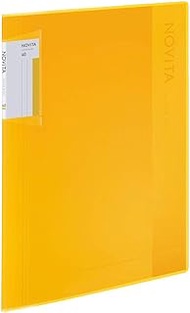 Kokuyo Novita , Expandable File Clear Book, Display Book, Presentation Binder with Plastic Sleeves 40-Pocket Bound, Presentation Book Art Portfolio Folder, A4-S, Yellow, Japan Import (RA-NV40Y)