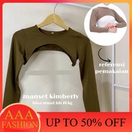 AAA Women's Tops MANSET kimberly long bolero super crop Bolero Crop Manset JERSEY STRETCH