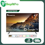 [2023 New Google TV] Aconatic Google TV FHD รุ่น 43HS700AN ขนาด 43 นิ้ว รองรับ WiFi  (รับประกัน 3 ปี