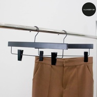 Pants Hanger Clip Real Wood Model DU-08 Black Cutting Tip 12