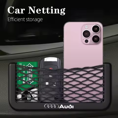 1Pcs Car Storage Net Pocket Mesh Organizer Accessories For Audi Sline A3 A1 A4 B8 B7 A6 C7 A5 A7 A8 