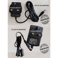 UK 13A PLUG POWER ADAPTOR [5V 2A , 12V 2A]