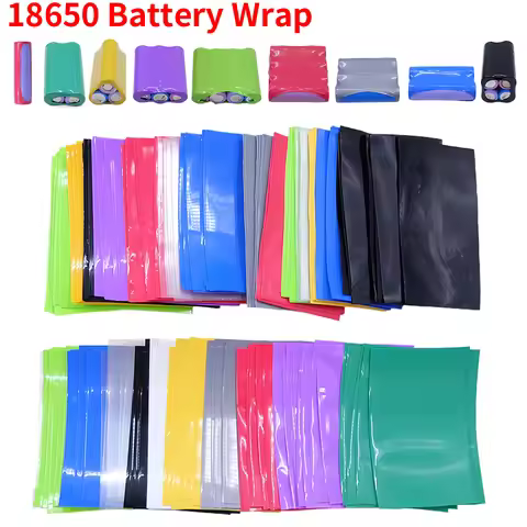 20/100pcs 18650 Battery Film Tape PVC Heat Shrink Tube Precut Shrinkable Sleeve Protection Cover for