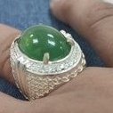 Cincin Akik Hijau Aceh~Silver 926 Siam~Natural Agates~Green Chrysoprase Calcedony~Ready Stock