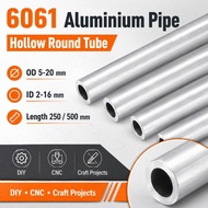 1pcs 6061 Aluminium Pipe Length 250mm/500mm OD 5~20mm Inner Dia 2mm~16mm Straight Round Aluminum All