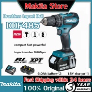 [Original direct sales] Makita DDF485 lithium battery 18V brushless impact drill multi-function screwdriver suitable for metal wood materials ceramic tiles handheld rechargeable drill