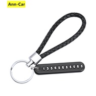 【 Ann-Car】พวงกุญแจรถยนต์เครื่องประดับหมายเลขโทรศัพท์ป้องกันการสูญหาย Diy พวงกุญแจป้องกันการตก