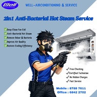 Aircon 2in1 Anti Bacterial Cleaning Hot Steam Treatment Air Conditioner Sanitizing Singapore (per un