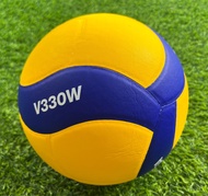 วอลเลย์บอล / Valleyball Mikasa V330W เบอร์ 5 รุ่นแข่งขัน รับประกันของแท้ 100% หนังอัด PU นุ่ม สีเหลื
