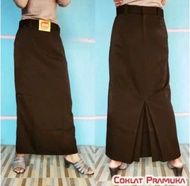 Rok span belah belakang kantong samping smp sma smk empat varian warna cokelat abu hitam putih rok s