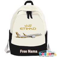ETIHAD AIRWAYS CHILDREN'S BACKPACK WITH FREE NAME