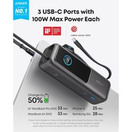 Vistas Anker Powerbank 25000mAh 165W Ultra Fast Portable Charger with Built In and Retractable USB C