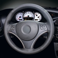 Hand-stitched Black Artificial Leather Car Steering Wheel Cover for BMW E90 320i 325i 330i 335i 120d