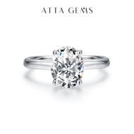 Synthetic Moissanite Oval 2CT Solitaire Ring Classic Design 8mm Oval Ice Cutting R095