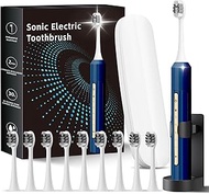 Fairir Sonic Electric Toothbrush for Adults & Kids - 10 Brush Heads, 30-Day Battery, 5 Modes, 2-Min 