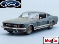 【Maisto精品車模】1967年 懷舊版 福特野馬 Ford Mustang GT 汽車模型 尺寸1/24