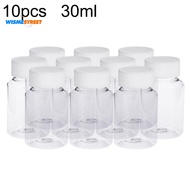 10Pcs 30ml Transparent Plastic Pill Bottles Salt Candy Case Storage Container