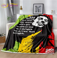 Living room, bedroom, sofa bed, maple leaf velvet blanket for picnic, Bob Marley music decoration reggae blanket 33