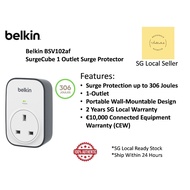 🔥SG READY STOCK🔥Belkin BSV102af SurgeCube 1 Outlet Surge Protector