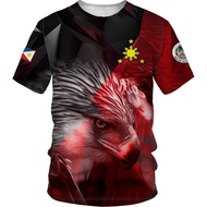 New Full Sublimation Red Eagle Design 3D T-shirt T-shirt Tee XS-6XL