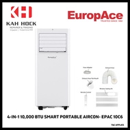 EuropAce 10000 BTU 4-IN-1 SMART Portable Air Con EPAC 10C6 - 1 YEAR LOCAL WARRANTY