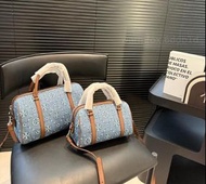 🌟Tory Burch 托里伯奇 新款淺藍丹寧波士頓枕頭包 正品保障 原裝包裝+順豐包郵