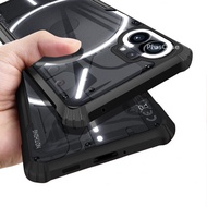 For Nothing Phone (1) (2) (2a) Plus Clear Acrylic Airbag Phone Case Hybrid Silicon Bumper Shockproof