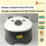 Panda Squatting Stool KPT 3003 Golden Sunkist Rubber Anti-Slip Small Stool Cute Strong/ Panda Chair 