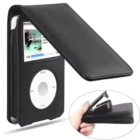 Protective Leather Case for Apple iPod Classic 6th 7th 80GB 120GB Thin 160GB iPod Video 30GB With Be