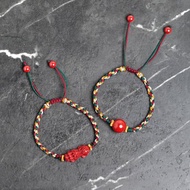 帝王硃砂 12mm圓珠/金餘貔貅 避邪轉運 手工編織手鍊 可調式棉繩