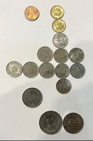 新加坡硬幣50分、20分、10分、5分、1分共16個1976～1986年稀少，阿爸珍藏的錢幣大淸倉