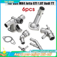 In stock-6Pcs Aluminium  Cooling Coolant Hose Connector Supercharger Pipe for MK4 Golf  GLI TT 1J012