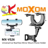 MOXOM MX-VS26 UNIVERSAL CAR REARVIEW MIRROR MOUNT PHONE HOLDER STAND WITH 180 ROTATION ANTI SLIP COATING