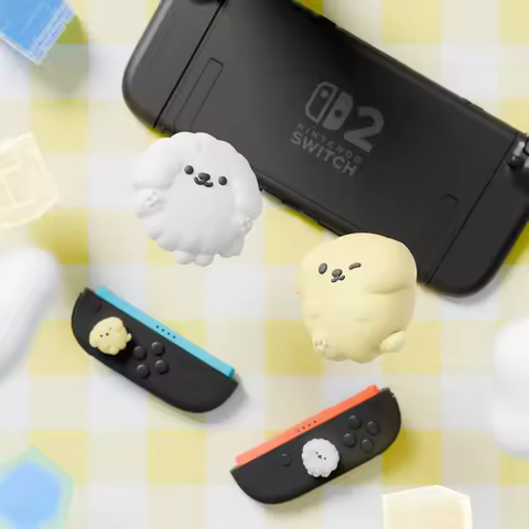 PlayVital Cute Thumbstick Caps for Nintendo Switch 2, Kawaii Silicone Thumb Grips for Joycon 2 (4pcs