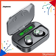 Skym* Clear Treble Headphones True Wireless Earbuds with Advanced Technology Waterproof Wireless Earbuds with Led Display and Noise Cancelling Bluetooth 5.3 for Sports