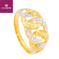 HABIB Maryane White and Yellow Gold Ring, 916 Gold