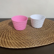 Plastic Basket Weave Pots BIG and SMALL Size