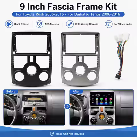 For Toyota Rush 2006-2016 For Daihatsu Terios 2006-2016 9 Inch Car Stereo Dash Kit Fascia Frame with