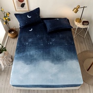 【Ready Stock】Fitted Bed sheet Single/Super Single /Queen/King Size Premium Cotton Mattress Dust Cover 45 Popular Styles