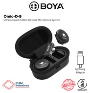 BOYA Omic-D Wireless Lavalier Microphone for IOS Lightning MFi Certified, Noise Cancelling Lapel Mic