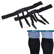 CH* 1pair Shirt Stays Belt Men Non-slip Locking Clips Shirt Garter Keep Shirt Tucked