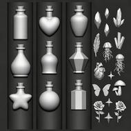 Potion Bottle Wishing Bottle Magic Bottle Glass Bottle Manicure Mold Creative Bottle Type Silicone M