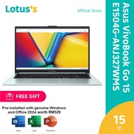 Asus VivoBook Go 15 E1504G-ANJ327WMS FHD Laptop Grey Green (i3-N305,8GB,512GB,15.6",W11,GRN,H&S+M365