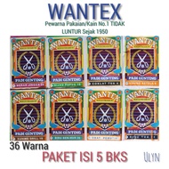 Wantex Pewarna Pakaian Isi 5 Bks Wenter No.1 TIDAK LUNTUR TERPERCAYA Sejak 1950