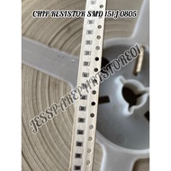 Chip resistor smd 1500 151 150R 1% size 0805 2012 150 ohm 150ohm