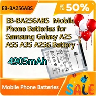 EB-BA256ABS 4905mAh Mobile Phone Batteries for Samsung Galaxy A25 A55 A35 A256 Battery
